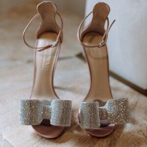 Aminah Abdul Jillil Tuxedo Sandal Champagne Size 7